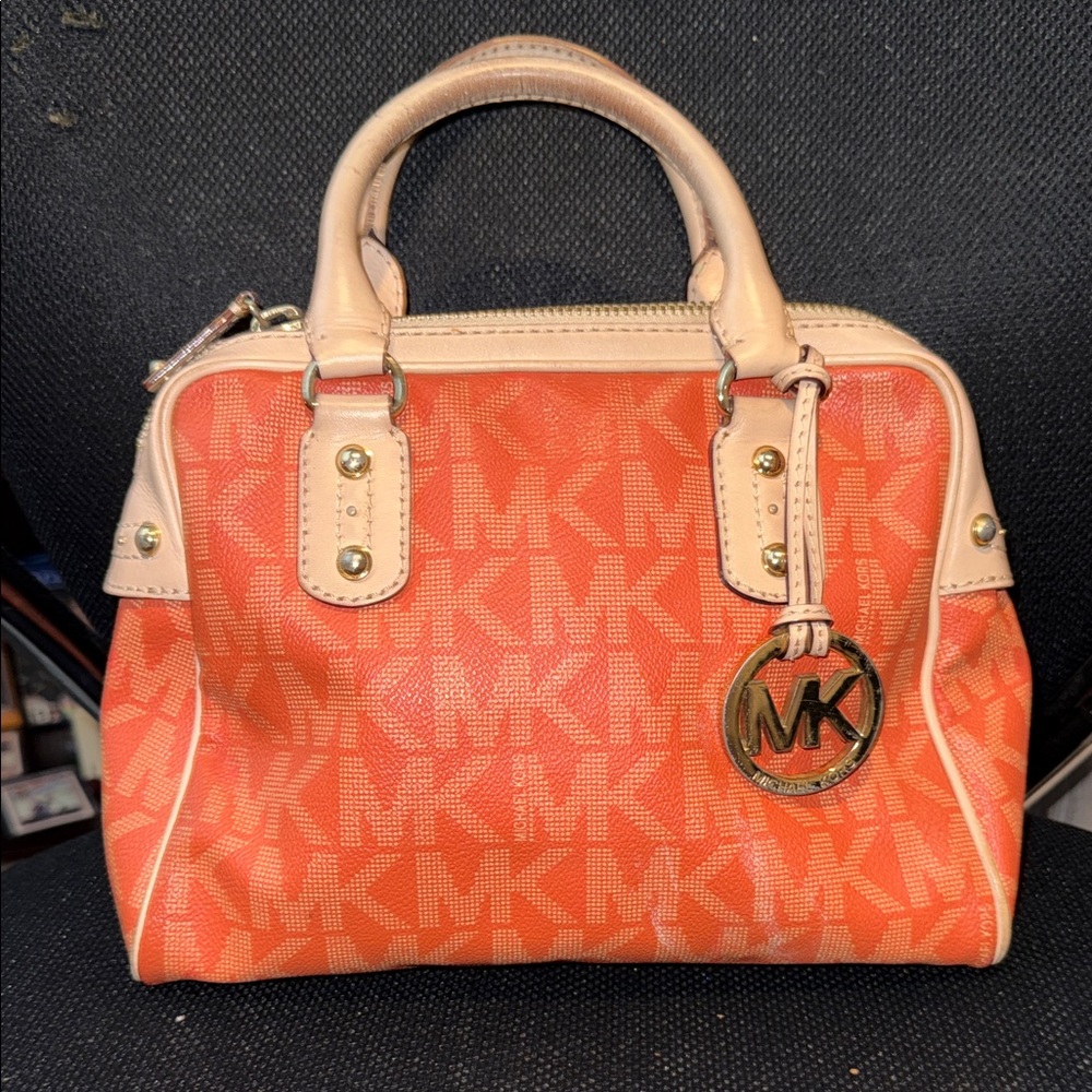 Michael Kors Tangerine MonogramVintage Satchel